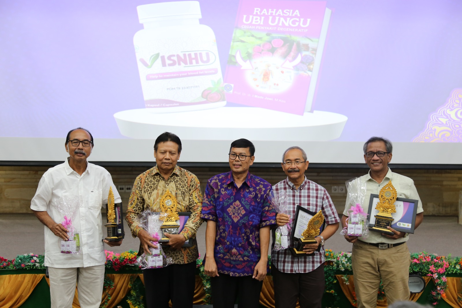 Professor of FK Unud Launches Books and Products from Purple Potato Research