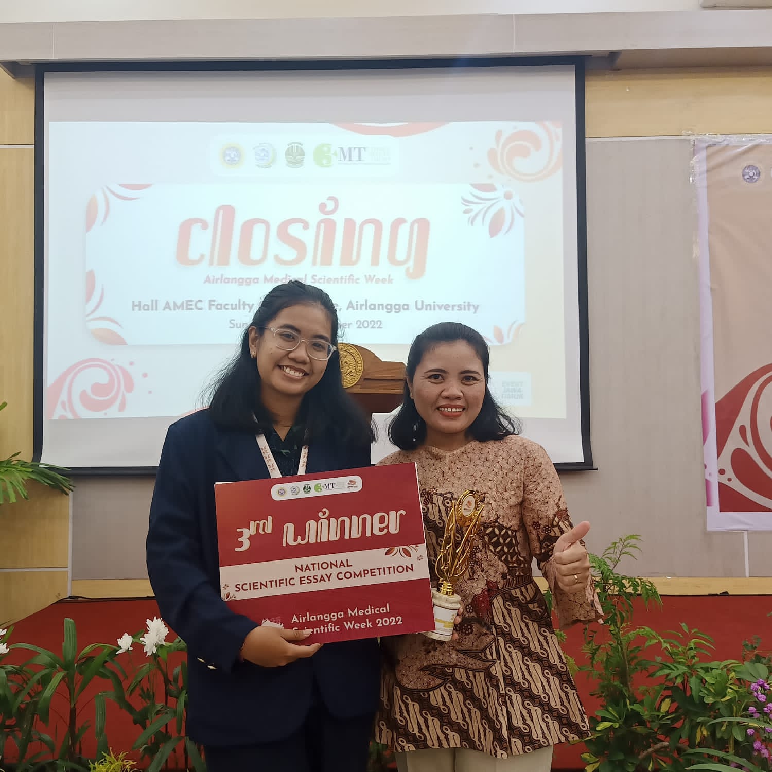 Students from the Unud Faculty of Medicine place third in the 2022 Airlangga Medical Scientific Week.